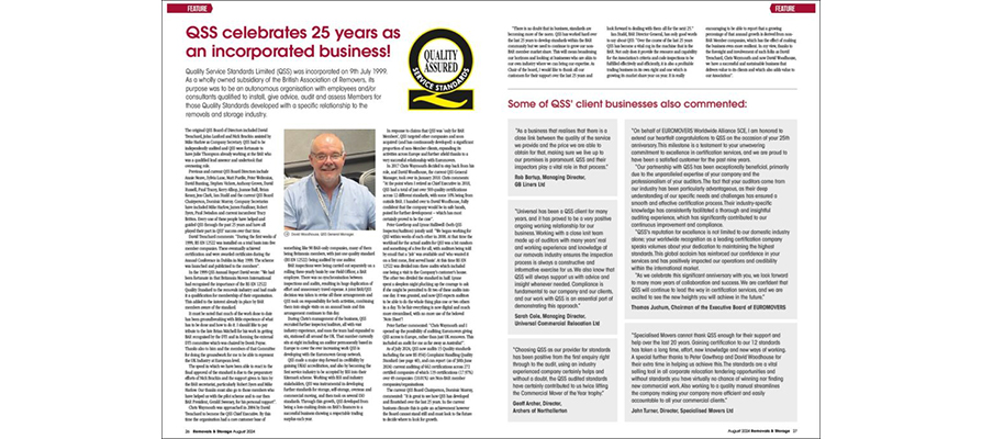 QSS celebrates 25 years - EUROMOVERS